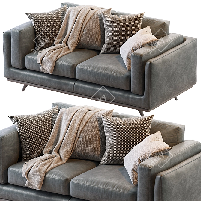 Zander 4-Part Sofa in 3D Max 3D model image 2