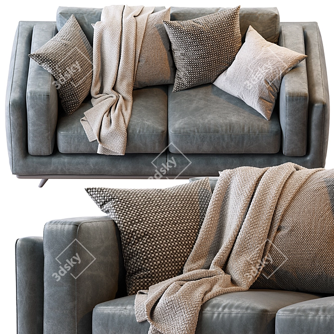 Zander 4-Part Sofa in 3D Max 3D model image 4