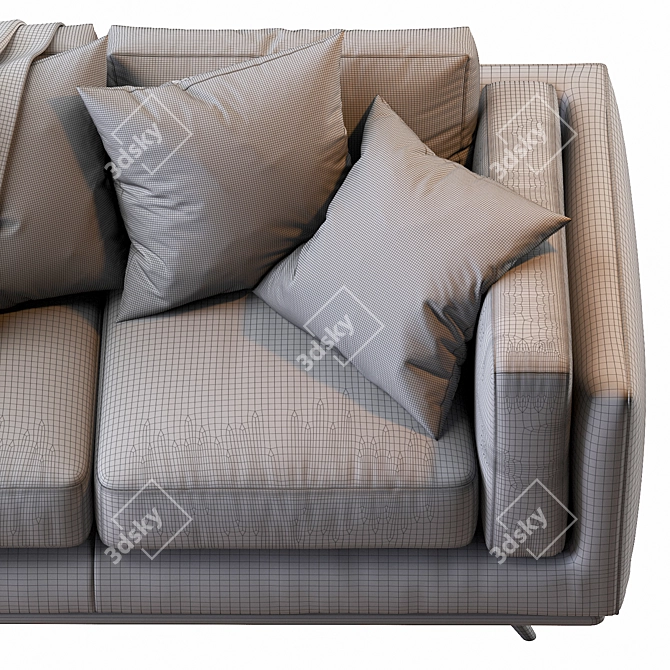 Zander 4-Part Sofa in 3D Max 3D model image 6