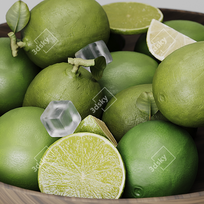 Zesty Lime Variety for Refreshing Delights 3D model image 2