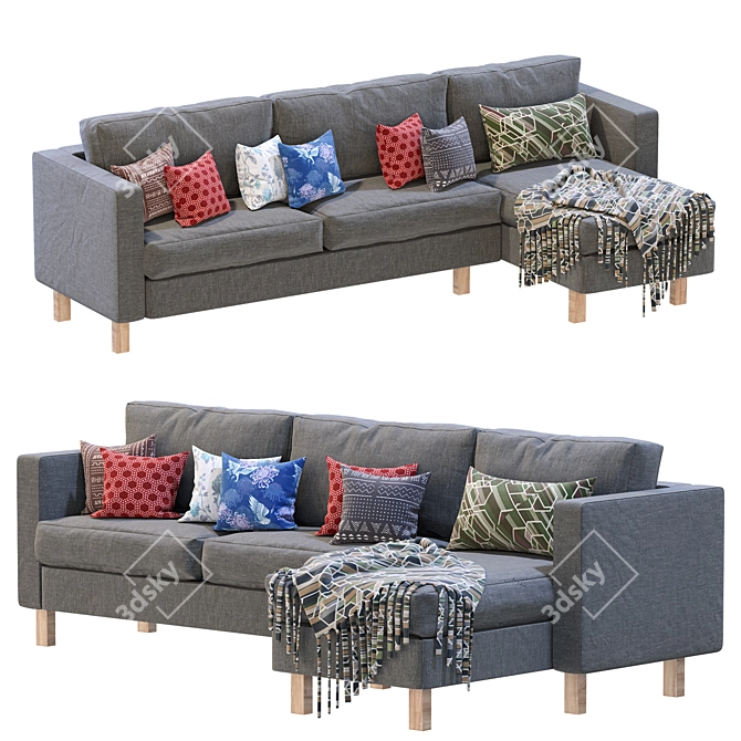 Karlstad Sofa: Modern Comfort by IKEA 3D model image 3