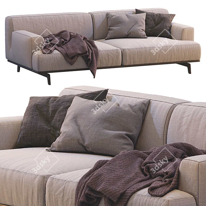 Sleek Poliform Tribeca Sofa 3D model image 1