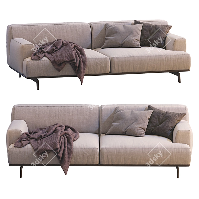 Sleek Poliform Tribeca Sofa 3D model image 3