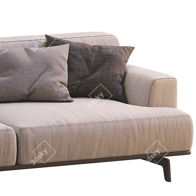 Sleek Poliform Tribeca Sofa 3D model image 4