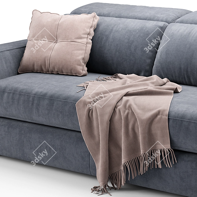 Contemporary Cast Modular Sofa 3D model image 3