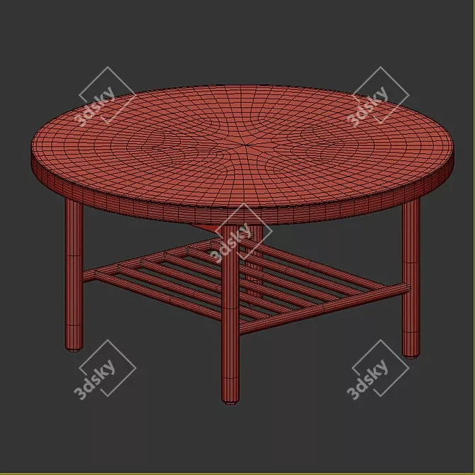 Stunning Listerby Brown Coffee Table 3D model image 4