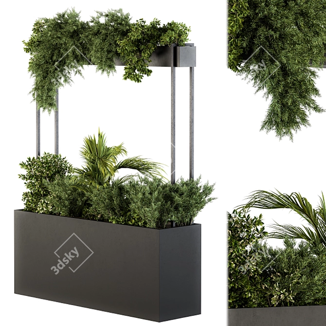 Elegant Greenery Display: Indoor Plant Box Stand 3D model image 2