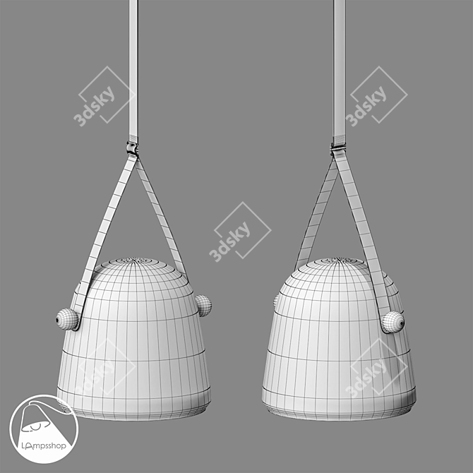 Minimalist Pendant PDL2106: Elegant Severin Chandelier 3D model image 2