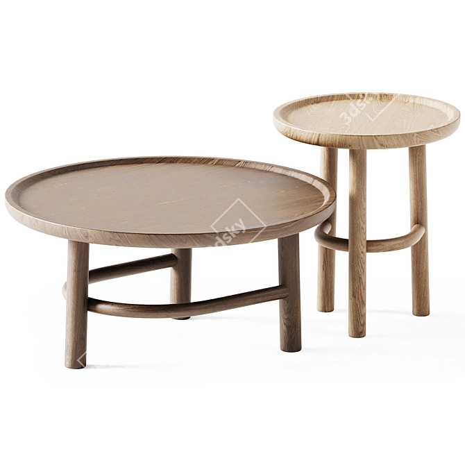 Unam Out: Stylish Outdoor Coffee Table 3D model image 1