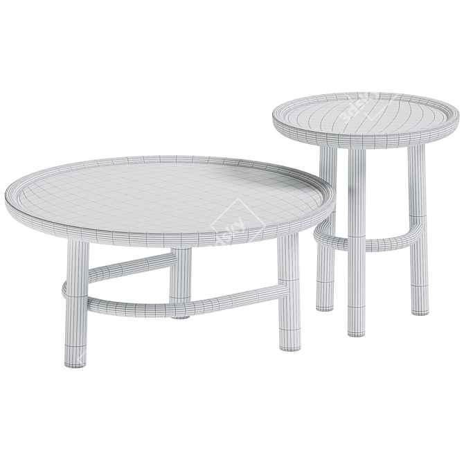 Unam Out: Stylish Outdoor Coffee Table 3D model image 2