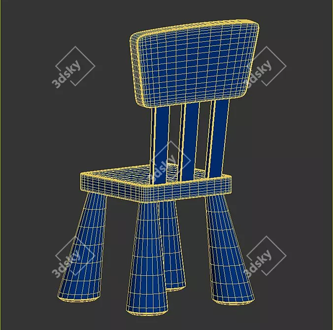 Sleek SUNDVIK Table & Chairs Set 3D model image 4