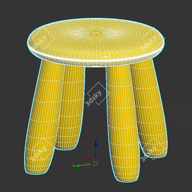 Sleek SUNDVIK Table & Chairs Set 3D model image 5