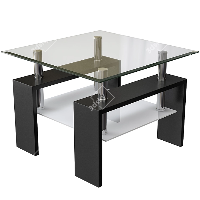 Modern Coffee Table ST-052 in Wenge or White Finish 3D model image 1