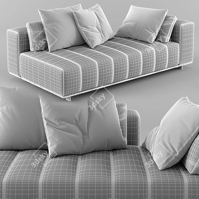 Minotti Freeman Duvet Daybed: Ultimate Comfort & Style 3D model image 5
