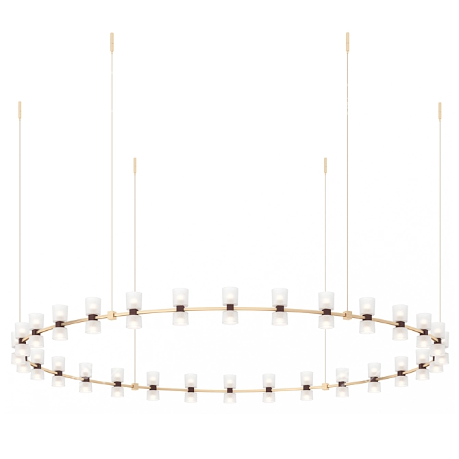 Luxury Art-Deco Chandelier: Viabizzuno Royal 3D model image 1