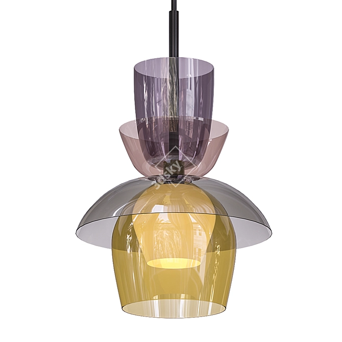 Elegant Bell Pendant Light 3D model image 1