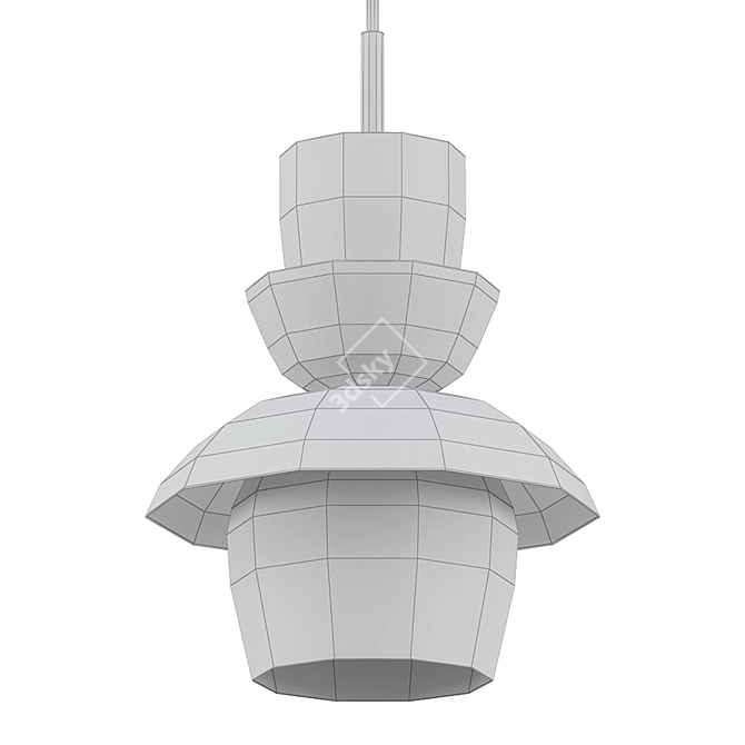 Elegant Bell Pendant Light 3D model image 2