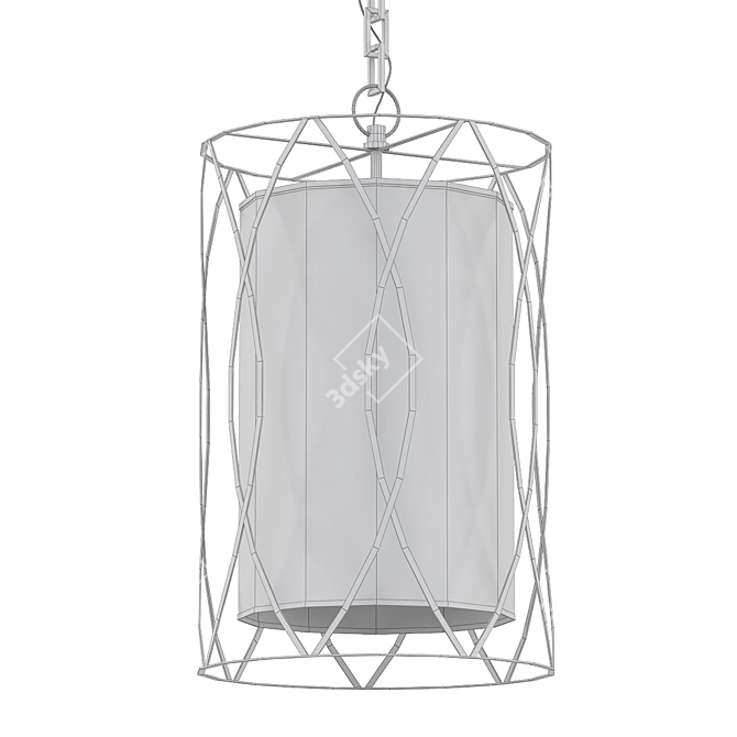 Sausalito 3-Light Luxe Cylinder Pendant 3D model image 2