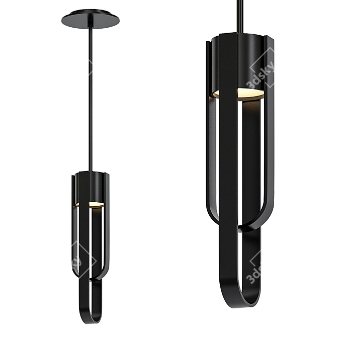 Wexler 1 - Sleek LED Pendant 3D model image 1