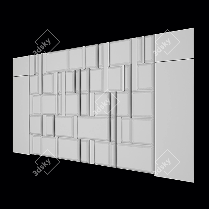 Visualize Your Space with Wall Panel 3D model image 1