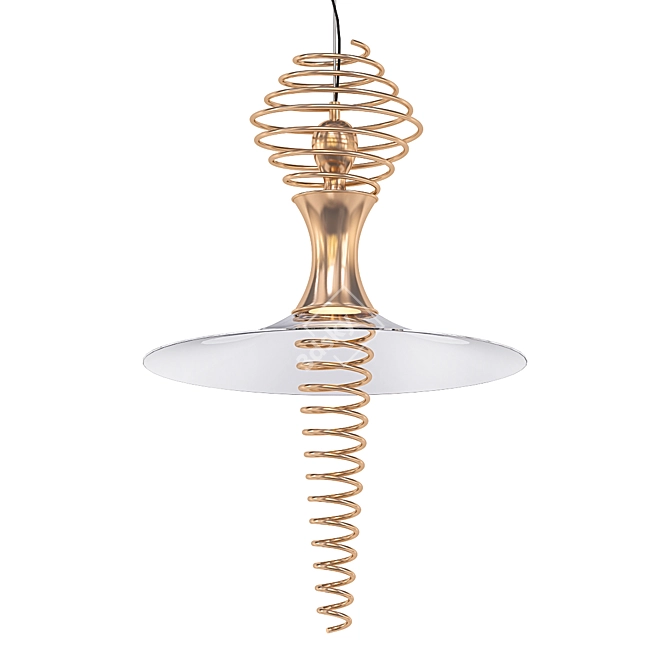 Golden Melodies: Sergi Ventura Pendant Light 3D model image 1