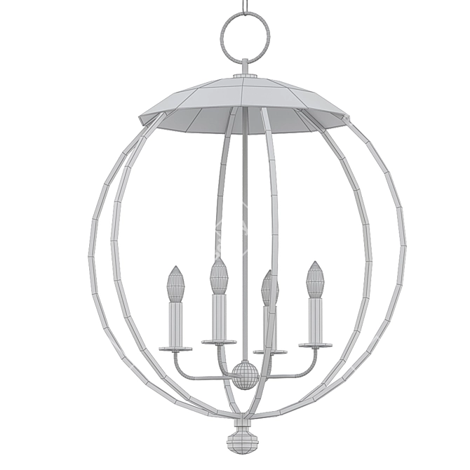 Hudson Valley Wesley Lantern: Illuminate with Elegance 3D model image 2