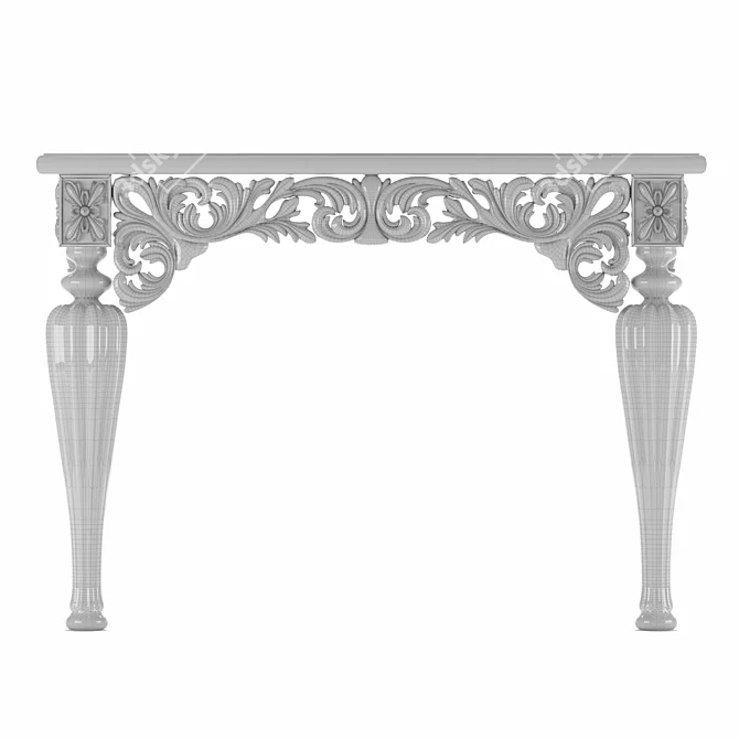 Baroque Filigree Console 3D model image 4