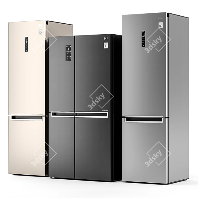 LG Refrigerators - Stylish and Efficient 3D model image 2