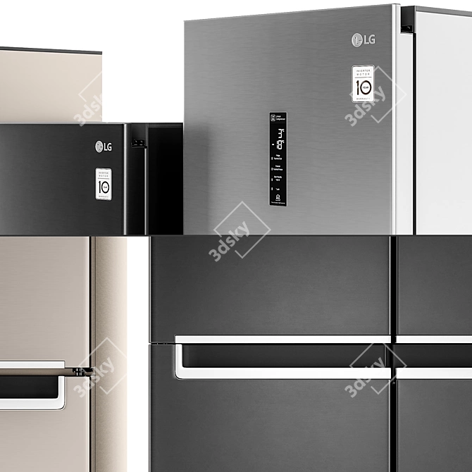 LG Refrigerators - Stylish and Efficient 3D model image 4