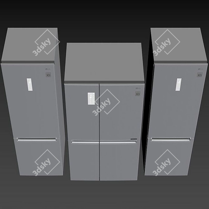 LG Refrigerators - Stylish and Efficient 3D model image 6