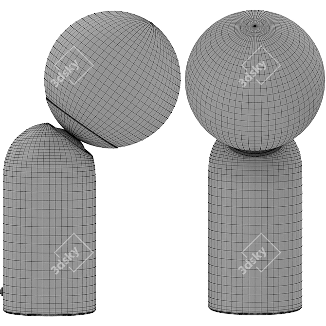 Sleek Modern Table Lamp 3D model image 2