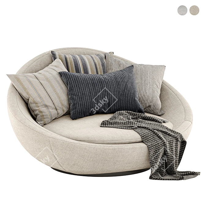 Desiree Lacoon Armchair: Stylish and Comfy 3D model image 1