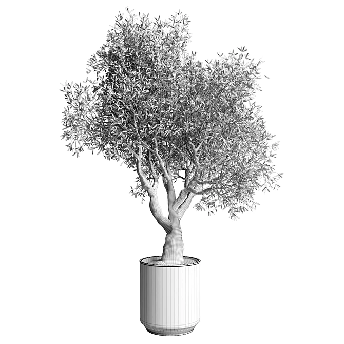 Handmade Metal Old Pot Outdoor Plant 3D model image 4