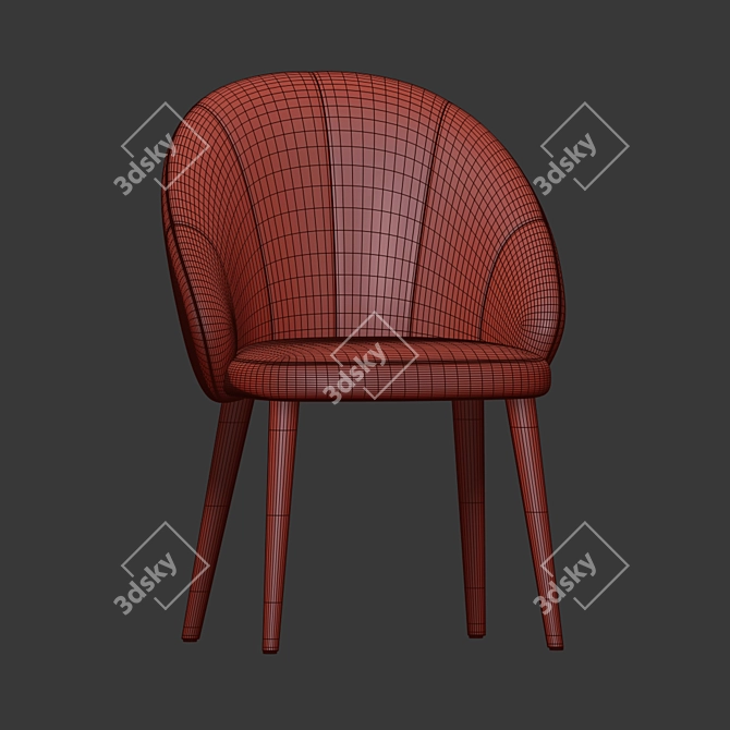 Bruni Jade Dijon Dining Chair 3D model image 2