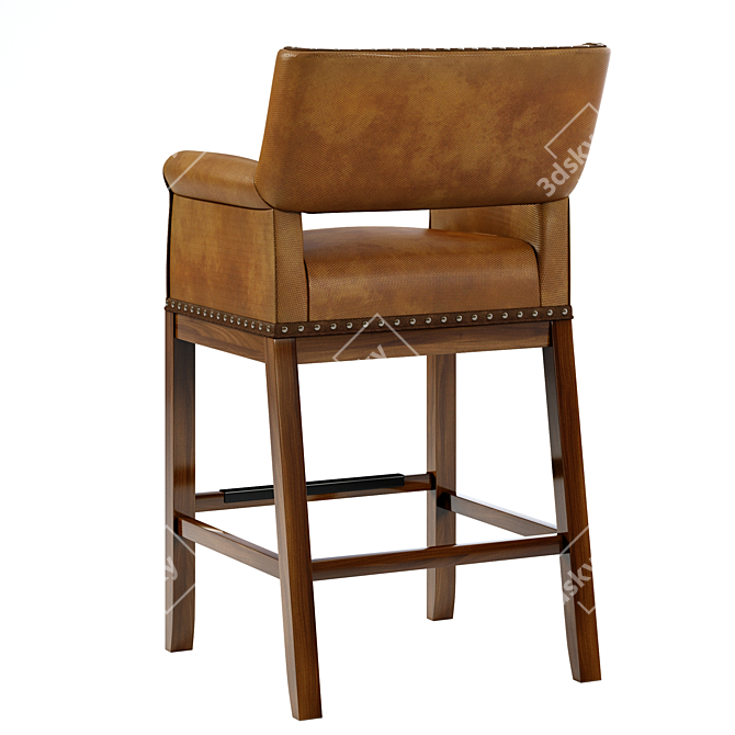 Hancock & Moore Club Bar Stool: Stylish and Versatile 3D model image 4