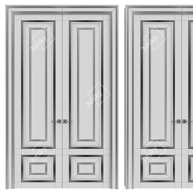 Interior Door - Contemporary Design 3D model image 2