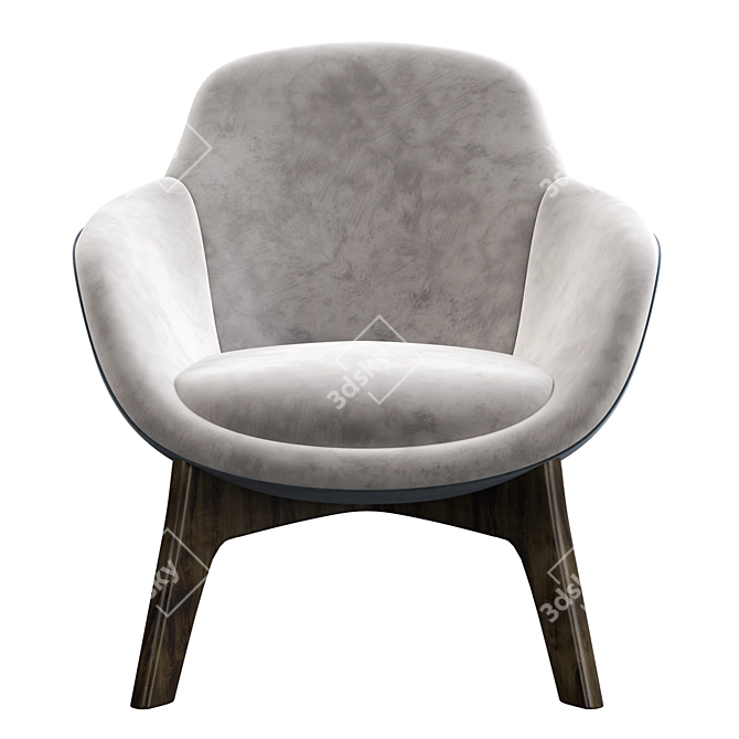 GHIRLA Modern Armchair: Stylish, Versatile, Luxury 3D model image 2