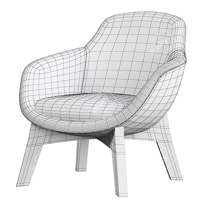 GHIRLA Modern Armchair: Stylish, Versatile, Luxury 3D model image 6