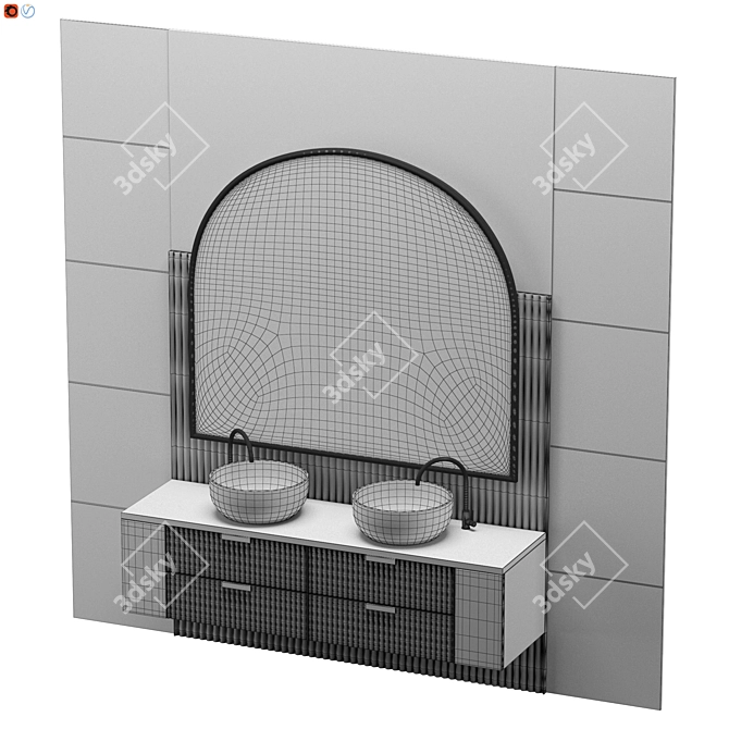 Elegant Light Bathroom Collection 3D model image 5