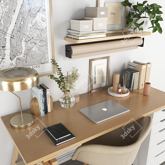 IKEA Home Office Set 3D model image 3