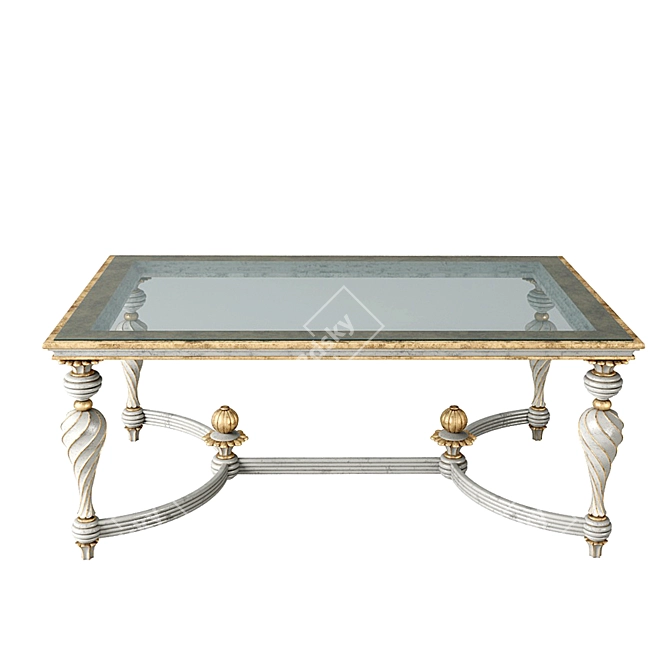 Elegant Twisted-Leg Coffee Table 3D model image 2