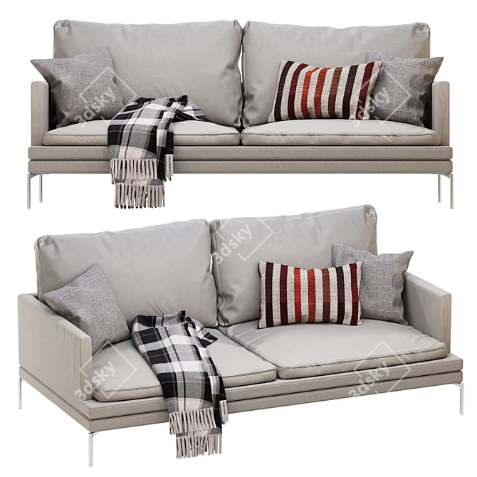 Title: Modern ZANOTTA William Sofa 3D model image 2