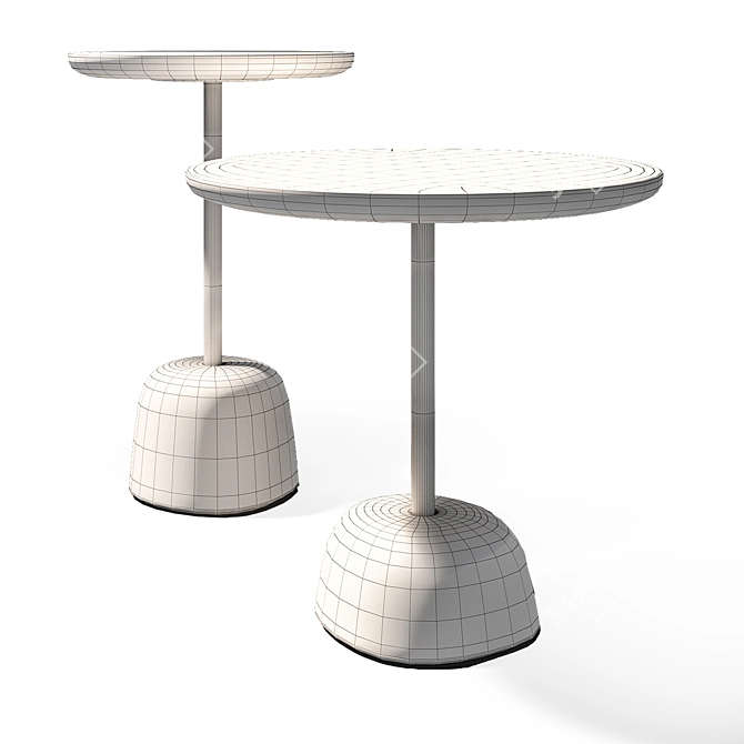 Pulpo Pina Glass and Brass Table 3D model image 2