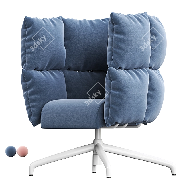 Sophisticated UNDECIDED Armchair by Manerba 3D model image 1