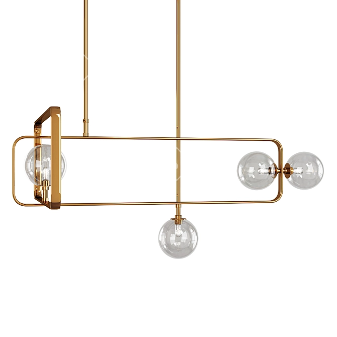 Modern Parker II Ceiling Lamp 3D model image 1