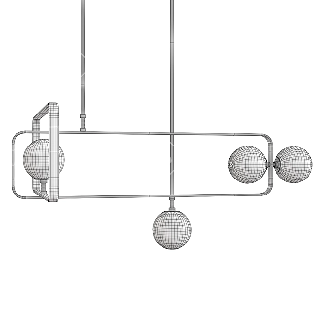 Modern Parker II Ceiling Lamp 3D model image 2