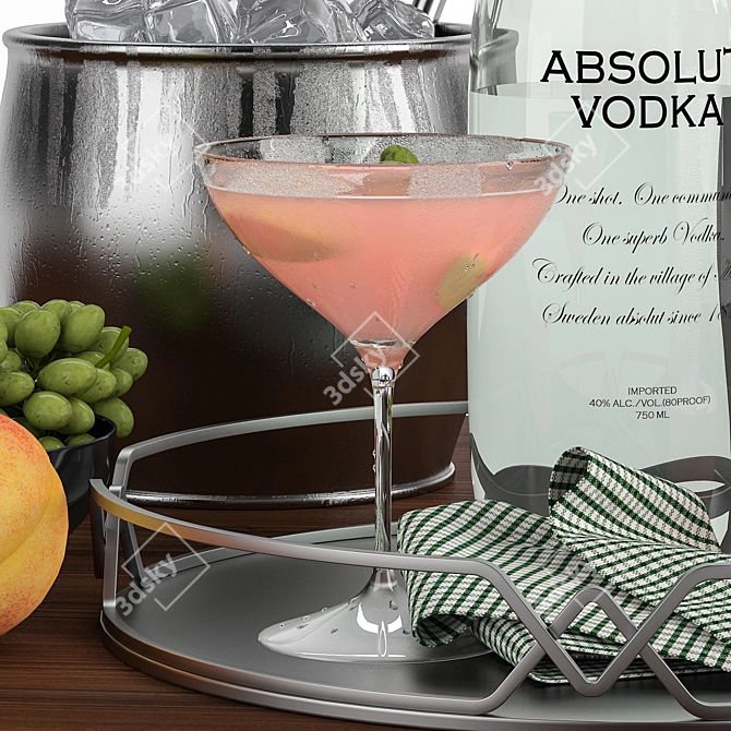 Elegant Cocktail Decor Set 3D model image 2