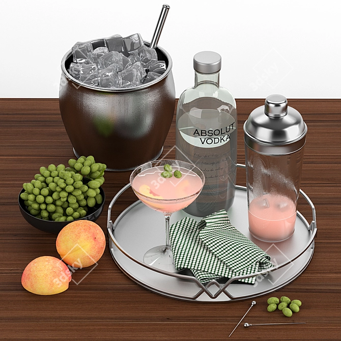 Elegant Cocktail Decor Set 3D model image 3