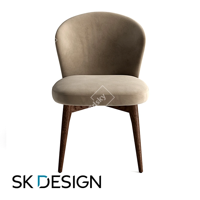 Fargo Oak Chair - Elegant, Comfortable & Stylish 3D model image 2