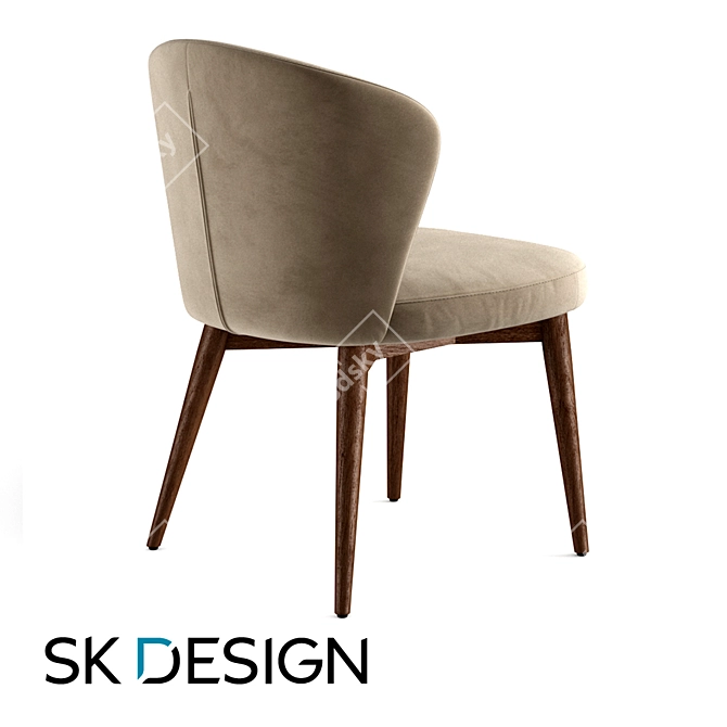 Fargo Oak Chair - Elegant, Comfortable & Stylish 3D model image 3